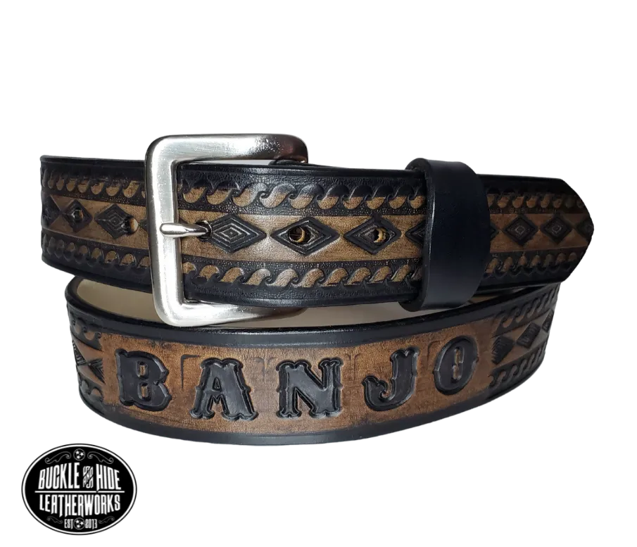 "The BANJO " Leather Belt